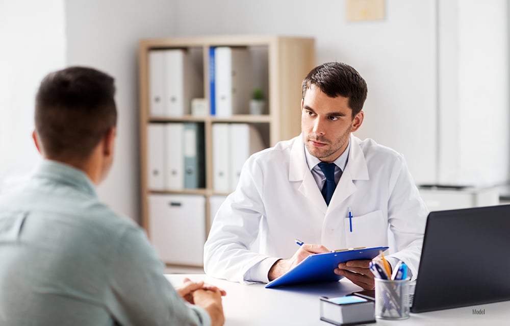 Illustration of a patient preparing for gynecomastia surgery with pre-surgery instructions.